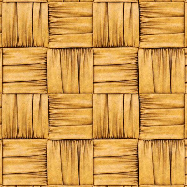 Yellow Leather Texture Rattan Natural Pattern — Stock Photo, Image