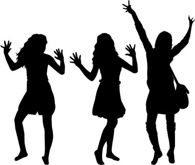 Siyah siluetler insan. Kavramsal çizimi.