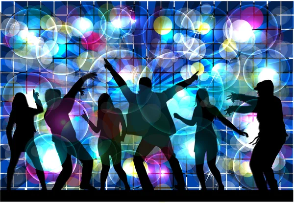 Silhouettes de danseurs . — Image vectorielle