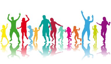 vector silhouet van familie.