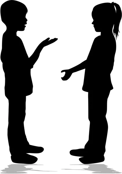 Dos niños hablando imágenes de stock de arte vectorial | Depositphotos Dos niños hablando imágenes de stock de arte vectorial | Depositphotos
