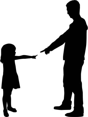 vector silhouet van familie.