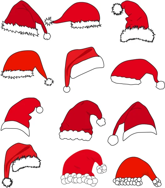 Chapéu de Papai Noel —  Vetores de Stock