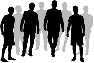 siyah bir adam silüeti.