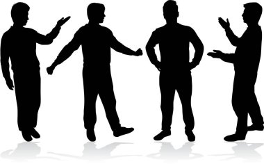 Bir adamın silueti.