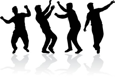 Bir adamın silueti.