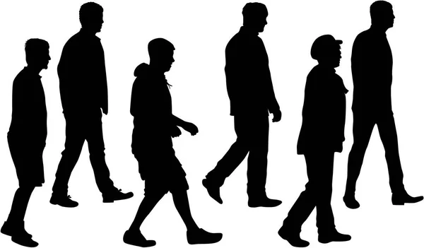 Groupe de personnes. Des silhouettes de foule. — Image vectorielle