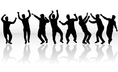 Dans eden insanlar siluetleri.