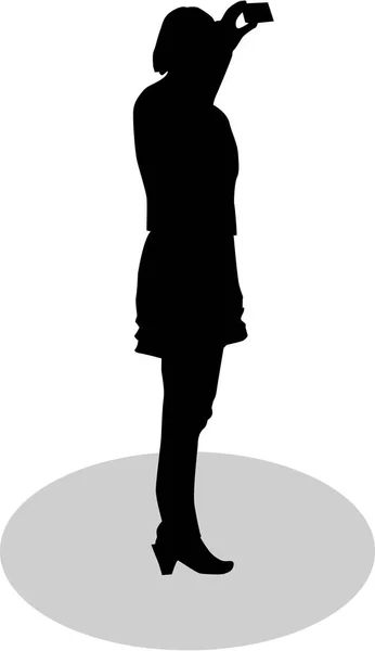 Silhouettte photographie des femmes . — Image vectorielle