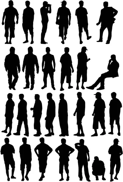 Silhouet van een man. — Stockvector