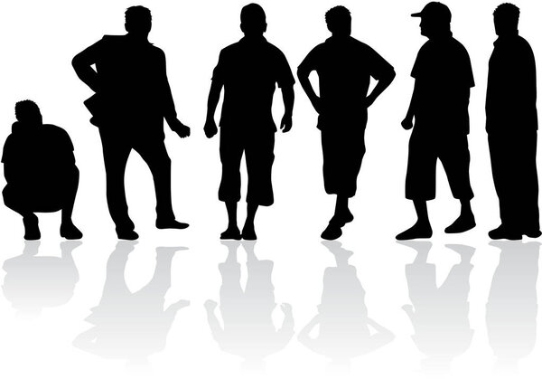 Silhouette of a man.