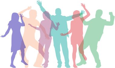 Dans eden insanlar siluetleri.