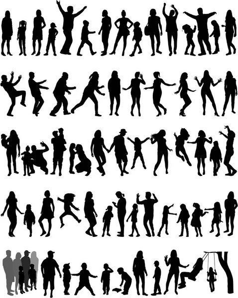 Büyük koleksiyon siluetleri insan.