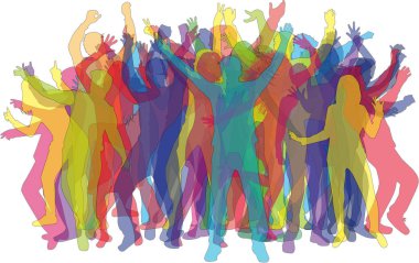 Dans eden insanlar siluetleri.