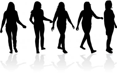 Bir kadının silüeti..