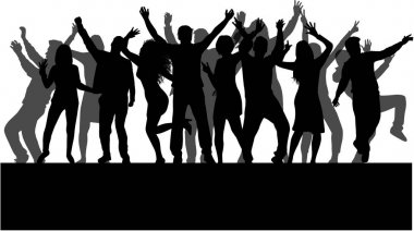 Dans eden insanlar siluetleri.