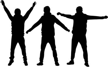 siyah bir adam silüeti.