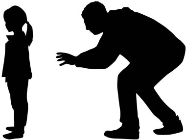 Aile siluetleri, vektör.