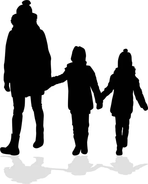Silhouettes familiales  . — Image vectorielle