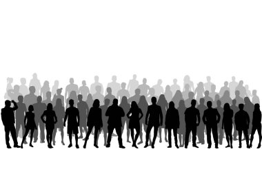 Halkın silueti. Vektör işi.