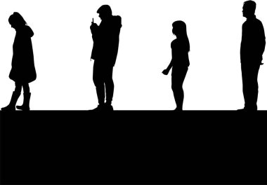 Bir grup insan. Sosyal uzaklık