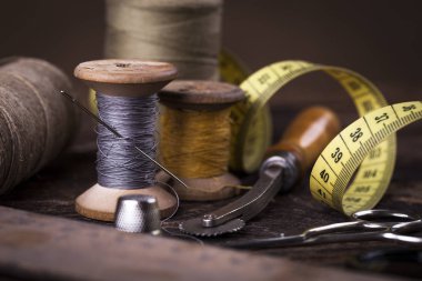 Dikiş aletleri, konu, iğneler vintaae tarzı