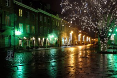 Noel ışık süslemeleri.