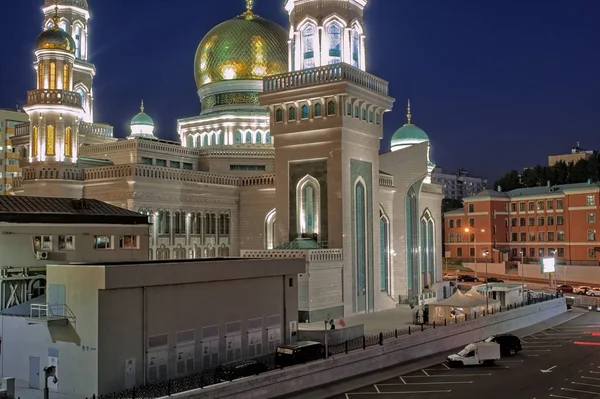 Moschea Della Cattedrale Mosca Illuminazione Notturna Russia — Foto Stock