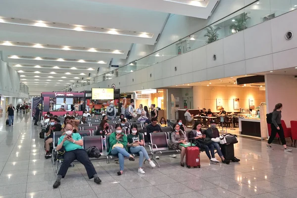 Manille Philippines Février 2020 Les Passagers Aéroport International Ninoy Aquino — Photo