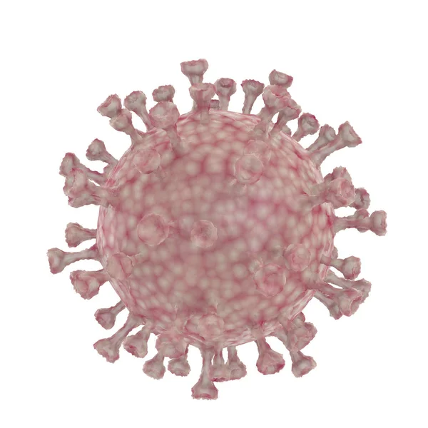 Ilustracja Komórki Koronawirusa Izolowane Białym Tle — Zdjęcie stockowe