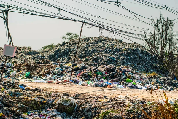 Waste Fabric Plastic Foam Waste Industrial Zones Urban Communities Discarded — Stock Photo, Image