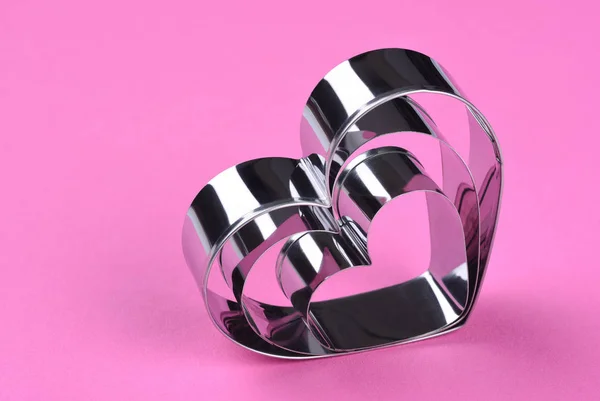 Forma di cuore di San Valentino Cookie Cutters — Foto Stock