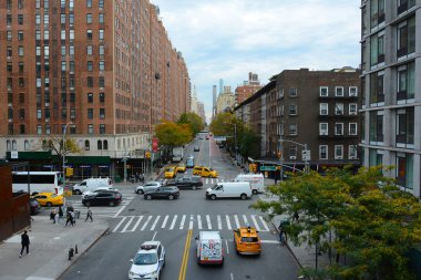 New York, Ny - 05 Kasım 2019: 23. Cadde 10. Cadde 'den görüldü.