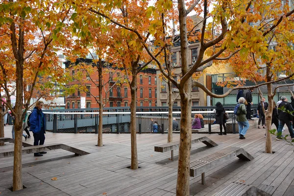 NEW YORK, NY - 05 NOV 2019: View from the High Line at the 10th — ストック写真