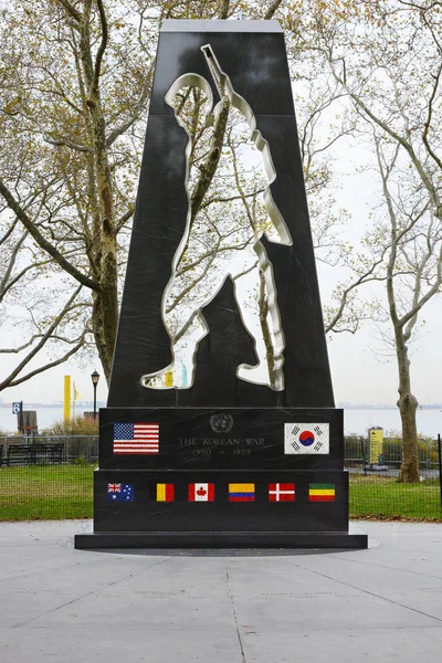 New York, NY - 05 NOV 2019: New York Korean War Veterans Memoria — Stock Photo, Image