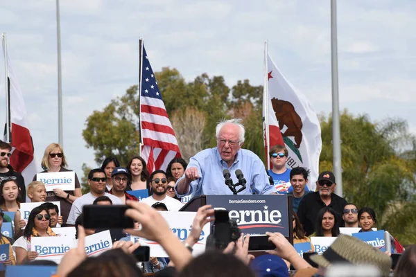 Santa Ana California Feb 2020 Bernie Sanders Rally Sanders Podium — Stockfoto