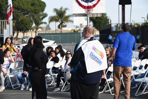 Santa Ana California Feb 2020 Bernie Sanders Rally Supporter Candidate — стокове фото