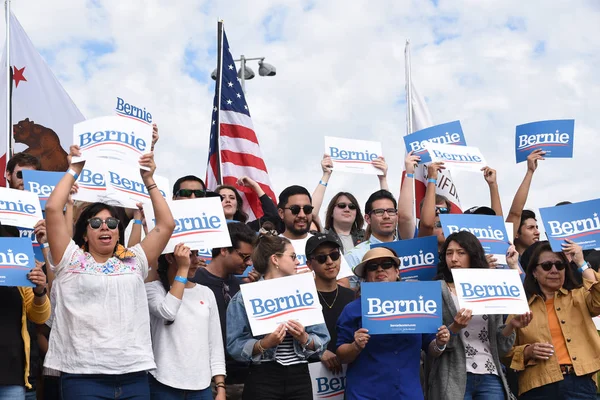 Santa Ana California Feb 2020 Bernie Sanders Rally Group Supporters — Stock Photo, Image