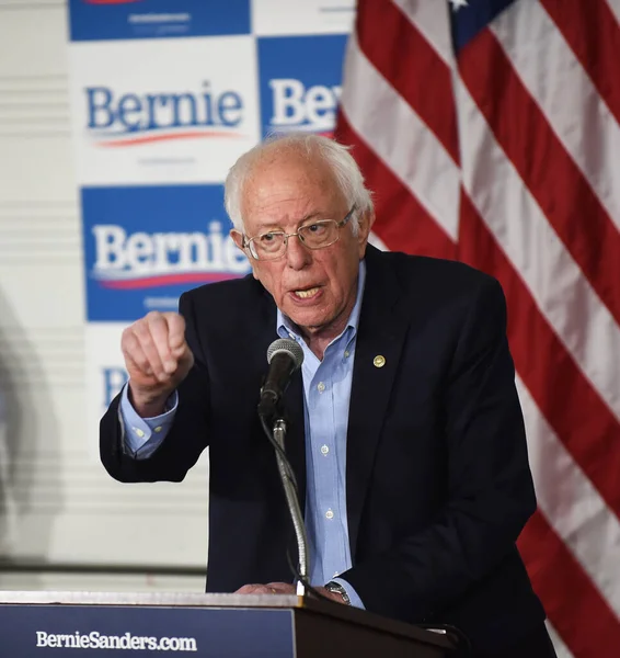 Santa Ana California Feb 2020 Bernie Sanders Speaking Press Conference — Stockfoto