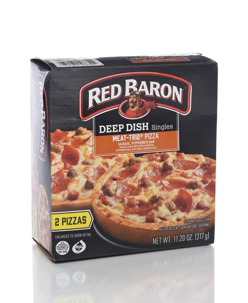 Irvine Kalifornien April 2020 Låda Red Baron Deep Dish Meat — Stockfoto