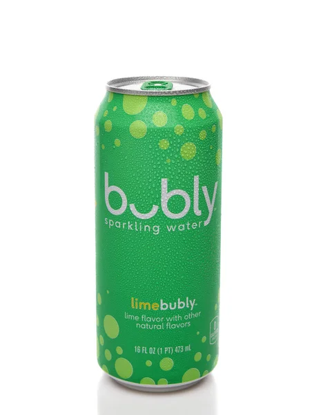 Irvine California April 2020 Can Bubly Lime Sparkling Water — 스톡 사진