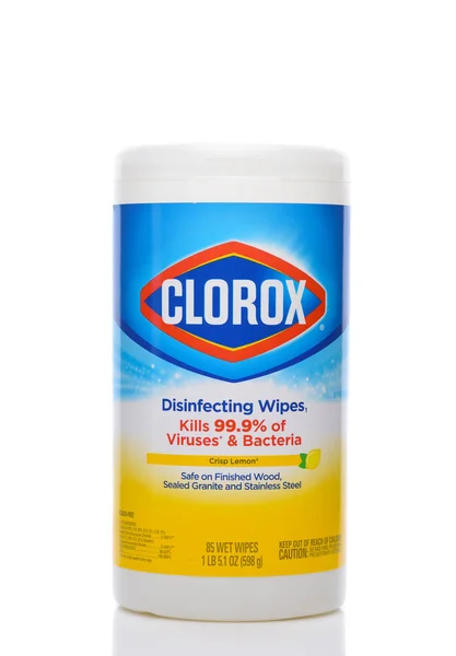 Irvine California April 2020 Package Clorox Disinfecting Wipes Crisp Lemon — стокове фото