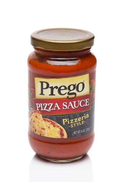 Irvine Kalifornien Maj 2020 Burk Prego Pizzasås Pizzeria Stil — Stockfoto