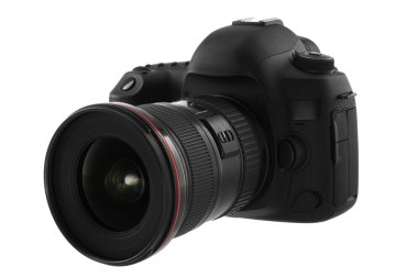 Bir beyaz izole Slr kamera 