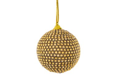 Beyaz izole altın Noel top