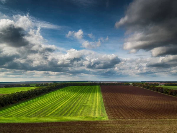 農地の上空からの眺め — ストック写真