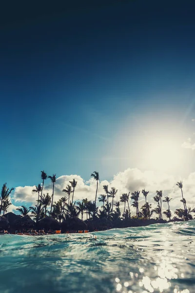 Praia selvagem caribenha, Punta Cana — Fotografia de Stock