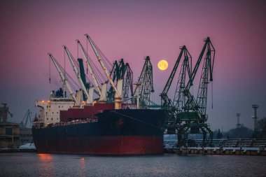 kargo gemisini limana demirledi