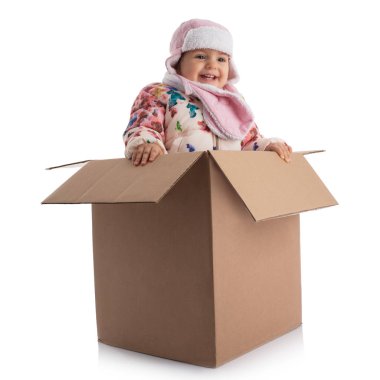 Bebek kız portre beyaz arka plan üzerinde