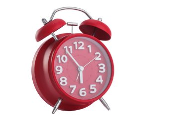 Beyaz arkaplanda kırmızı alarm saati